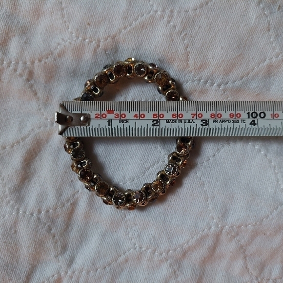 Vintage 4-Sided Rhinestone Crystal Stretch Bracelet - Picture 3 of 6